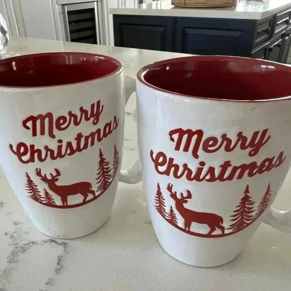 Merry Christmas Reindeer Coffee Mugs 2 - Picture 9 of 9
